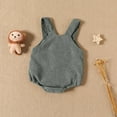 thumbnail image 5 of Tao Tao Newborn Baby Boy Girl Fall Clothes Sleeveless Corduroy Romper Overalls Jumpsuits with Pocket Infant Photoshoot Outfits Green 0 Months, 5 of 8