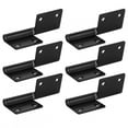 thumbnail image 2 of Door Hinge 6 Pieces Flag Shape Door Hinge Stainless Steel Cabinet Hinge Black Door Fittings for Cabinet Furniture, 2 of 8