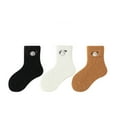 thumbnail image 3 of WOLLED 3 Pairs Fall Winter Cotton Socks for Toddler Kids Fleece Socks Boys Girls Cartoon Socks for 2-12Y, 3 of 7