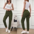 thumbnail image 3 of SOMER Women's Sweatpants Cargo Joggers High Waisted Drawstring Hiking Workout Pants Lightweight Comfy with Pockets, 3 of 9