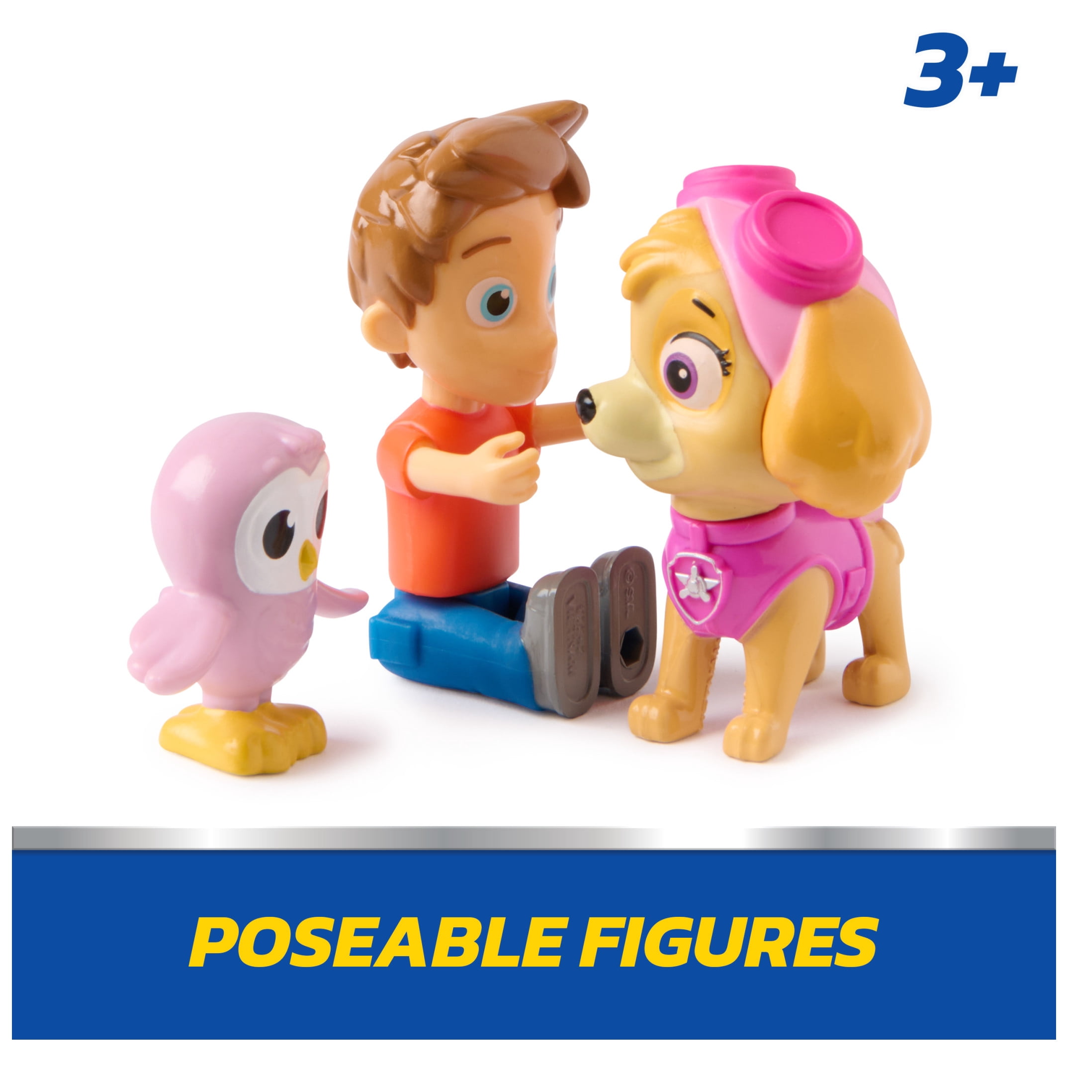 PAW Patrol Skye & Alex Porter Figure Pack with Lil Hootie Toy Figure, for Kids 3+