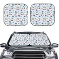 thumbnail image 2 of Balery Swimming Shark Parasol para parabrisas de coche de 2 piezas | Parasol plegable para parabrisas delantero de coche para la mayoría de sedanes-Medium, 2 of 6