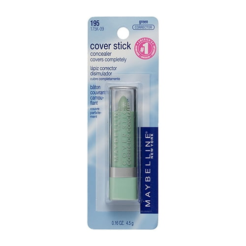 Maybelline Cover Stick Corrector Concealer, Green 3 Ea , 2 Pack