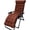 Dark Coffee, variant on Lounger Chair Cushions,61in Patio Lounge Chaise Cushion Sun Lounger Mattress，Thick Padded Swing Bench Cushion，Zero Gravity Chair Cushion with 6 Ties (Orange)
