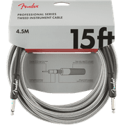 Fender® 15' Professional Series White Tweed Instrument Cable #0990820066 - 15 ft