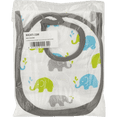 thumbnail image 4 of Bacati Muslin Burpies/Bibs, Elephants Aqua/Lime/Grey -  4 PC, 4.0 PIECE(S), 4 of 5