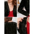 thumbnail image 5 of DARING DIVA Elegant Long Sleeve Velvet Gilding  Cocktail Bolero Shrug M Black, 5 of 6