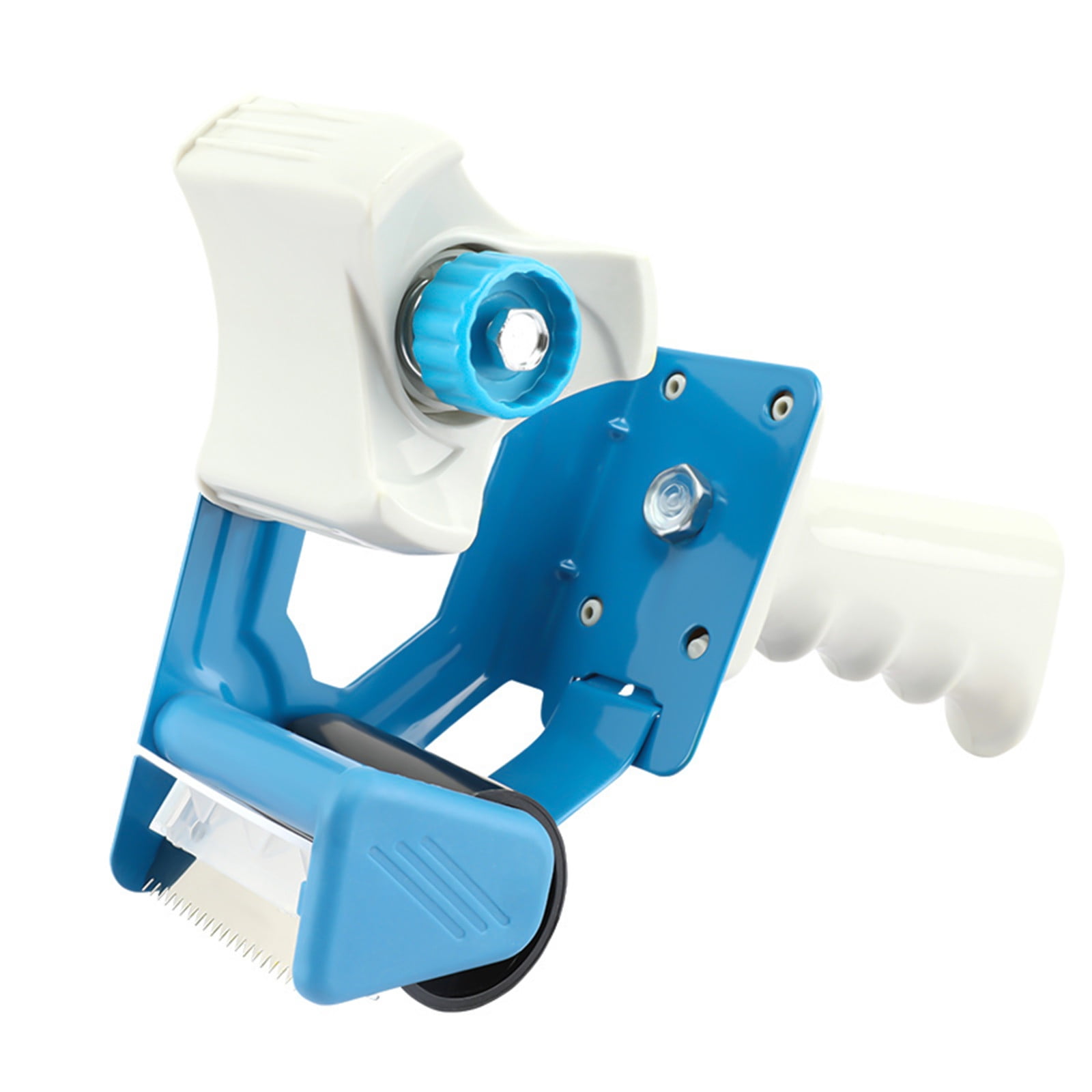 Jikolililili Packing Tape with Dispenser - 2-Inch-Wide Handheld Tape Gun w/ Extra Roll of Packaging Tape for Sealing, Storing and Shipping Boxes