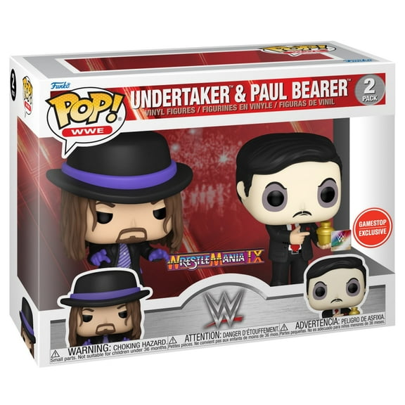 Funko WWE Wrestling POP! WWE Undertaker & Paul Bearer Vinyl Figure 2-Pack (with WrestleMania IX Pin)