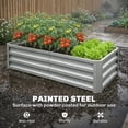 thumbnail image 4 of Outsunny 4' x 2' x 1' Raised Garden Bed, Galvanized Planter Box Silver, 4 of 10