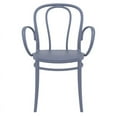 thumbnail image 6 of Pemberly Row Contemporary XL Resin Outdoor Arm Chair Dark Gray, 6 of 7