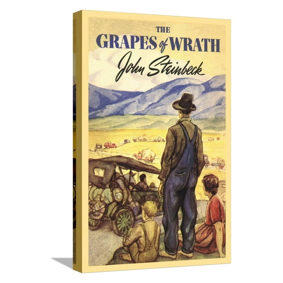 Art.com The Grapes Of Wrath Stretched Canvas Print Wall Art by Elmer Stanley Hader, 12" x 18"