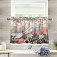 thumbnail image 5 of GZHJMY 36 Inch Length Kitchen Curtains Colorful Dragonflies 2 Panels Half Window Sheer Curtains Rod Pocket Farmhouse Short Drapes for Bathroom Cafe Basement Home Decor, 5 of 6