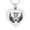 Steel, variant on Always in My Heart Wings Print Heart Urn Pendant Memory Necklace for Cremation Ashes Holder Memorial Jewelry