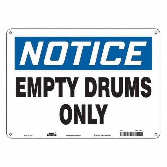 Condor Safety Sign,10 inx14 in,Aluminum 470G97