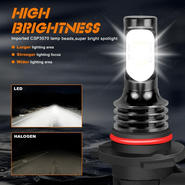 G-PLUS Replacement Fog Lamps Pair Of White Full LED Fog Lights For 2003 2006 Gmc Sierra 1500 2500 3500 Left K 1166190 - Foto 8