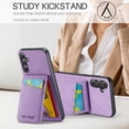 thumbnail image 6 of Dteck Shockproof Case for Samsung Galaxy S23 FE 2023, Magnetic Wallet Card Holder Flip Stand Wallet Case Compatible with Women Men with RFID Blocking Slim Durable Leather Flip Wallet Phone Case,Purple, 6 of 8