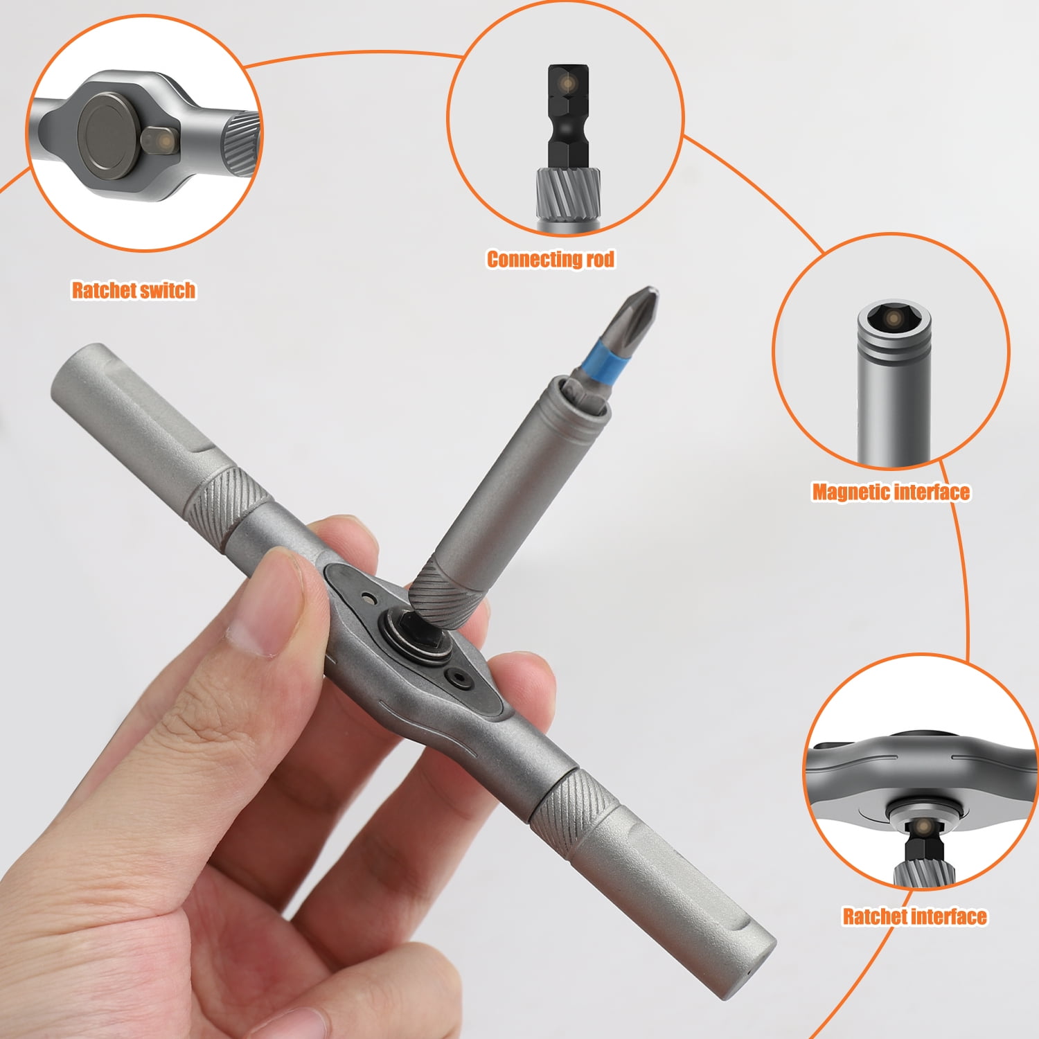 Audessy 42 in 1 Magnetic Screwdriver, Multi Bit Ratcheting Screwdriver Set with Storage Case Repair Tool Kit for Computer, Eyeglass, Bicycles, Watch, Ring Doorbell, Furniture and DIY, Black