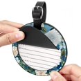 thumbnail image 2 of Peace Dove Set of 2pcs PU Leather Round Suitcase Tags with Privacy Cover and Name ID Tag - Ideal for Travel Luggage, Handbags, Backpacks, School Bags, 2 of 6