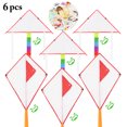 thumbnail image 2 of 6PCS Kid's Kite Triangle Diamond Blank Paint DIY Flying Kite with Reel and Line, 2 of 8