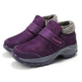 thumbnail image 4 of BONIXOOM Platform Sneakers for Women Womens Shoes Lace-Ups Hiking Buckle Sneakers Purple 2024 Summer Clearance Size 8.5, 4 of 9