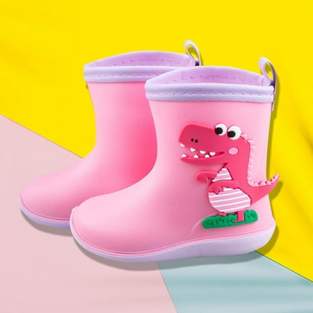 

Oalirro Toddler Infant Kids Baby Girls and Boys Cute Cartoon Dinosaur Rain Boots