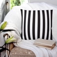 thumbnail image 3 of 14x14 Pillow Covers Set of 2, Simple Black White Stripes Throw Pillow Covers Decorative Couch Cushion Case, Modern Stripes Microfiber Square Pillowcases for Bedroom Car Living Room, 3 of 7