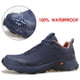 thumbnail image 2 of Zapatillas de senderismo HUMTTO para hombre, todo terreno, impermeables, color azul marino, 2 of 9