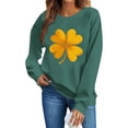 thumbnail image 5 of Women's St. Patrick's Day Graphic Print Long Sleeve Round Neck Sweatshirt Top, 5 of 6