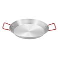thumbnail image 3 of beisidaer Poêle en Acier Inoxydable Bol à Paella Assiette de Service Pot Wok Plateau à Collations - 18cm, 3 of 6