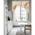 thumbnail image 4 of Vintage Botanical Swag Valance for Windows 56'' x 36'', Red Spring Floral Botanical Farmhouse Light Filtering Kitchen Curtains Valances for Bathroom/Living Room/Bedroom/Café, Rod Pocket Curtain Panel, 4 of 6