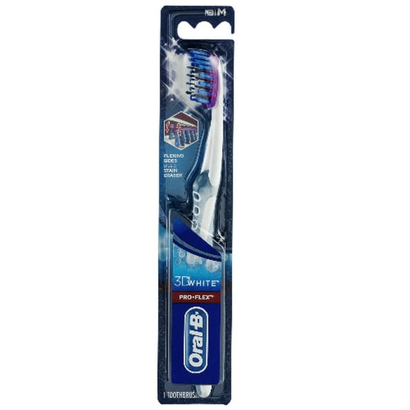 Oral-B, 3D White Pro-Flex Medium Toothbrush - 1 ct (Pack of 3)