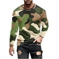 thumbnail image 2 of VBTAPA Long Sleeve T-shirt for Men Camouflage Graphic Tees Slim Fit Crewneck Pullover Casual Stylish Tee Tops Back to School Deals Green XXXL, 2 of 5