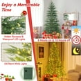 thumbnail image 6 of Topbuy 6.5 FT Artificial Cypress Christmas Tree Pre-lit Hinged Xmas Tree with 430 Warm White LED Lights 470 Highly Simulated Branch Tips, 6 of 9