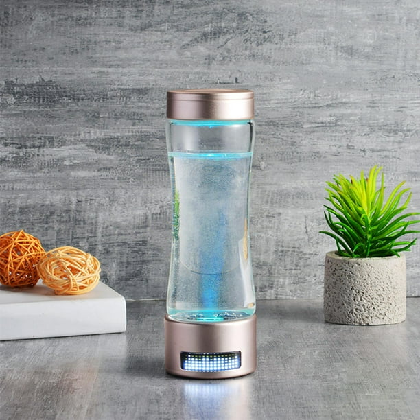 Taza de en hidrógeno portátil Generador de agua ionizada recargable USB Generador de hidrógeno de de borosilicato alto Botella de BLESIY botella de agua de hidrogeno