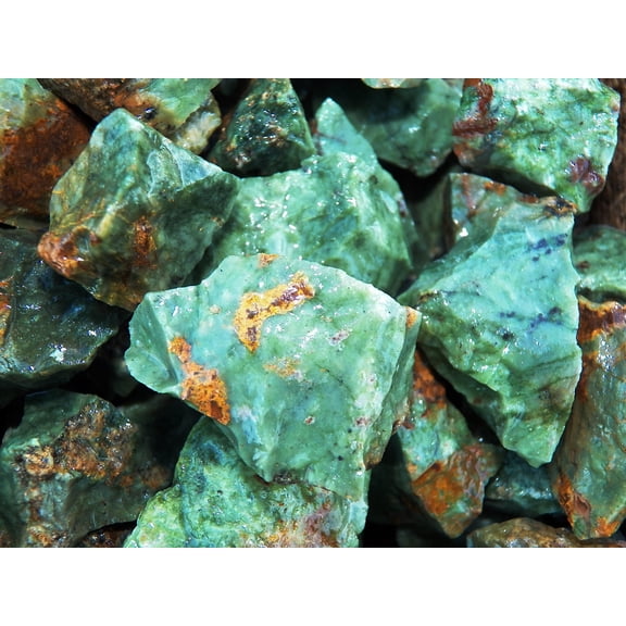 500 Carat Lots of Chrysoprase Rough - Plus a FREE Faceted Gemstone