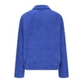 thumbnail image 4 of UngA Jackets For Women Womens Zip Fleece Pullover Soft Oversized Sweatshirt with Pockets Warm Fuzzy Sweater Blue,M, 4 of 6