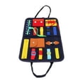 thumbnail image 3 of Busy Board, Learning Tool Baby Busy Board Autism Educational Teaching Aids Dark Blue Felt Material  For Boys Girls, 3 of 8