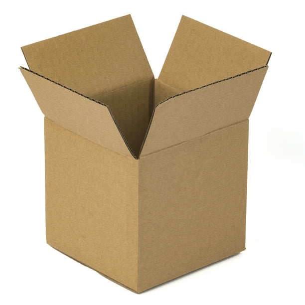 WRAPAHOLIC 4"x4"x4" Gift Box Sturdy Kraft Cardboard Boxes Shipping