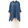 thumbnail image 1 of Timegard Womens Plus Size Shirts Long Sleeve Irregularly Lightweight Shirts Fall Casual Loose Tops, 1 of 4