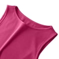 thumbnail image 6 of TQWQT Ribbed Tank Tops for Women Sleeveless Crew Neck Summer Tops Slim Fit Layering Camisole Soft Stretchy Knit Casual Racerback Tank Shirt Hot Pink S, 6 of 6