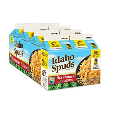 Idaho Spuds Premium Hashbrown Potatoes, 8 Pack, 4.2 oz, Gluten-Free, Non-GMO