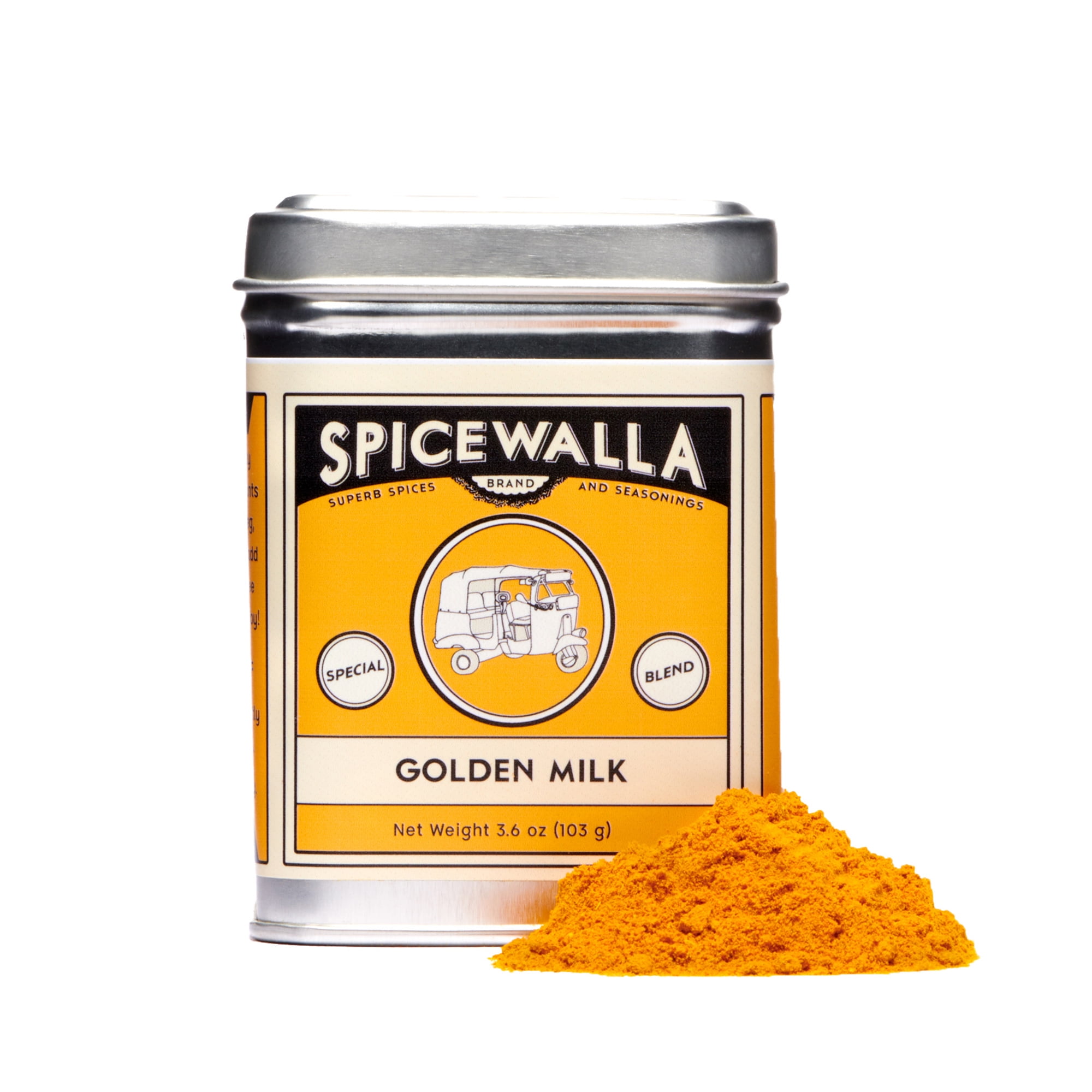 Spicewalla Golden Milk 3.6 oz Cinnamon, Ginger, Turmeric Drink Tea or