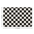 thumbnail image 5 of Black and White Checkered Flannel Non Slip Door Rugs,Washable Door Mats Indoor,Decorative Door Mats,Dirt-Resistant and Absorbent Doormat for Entrance,Bedroom,Kitchen,Bathroom,23.5"x16", 5 of 5