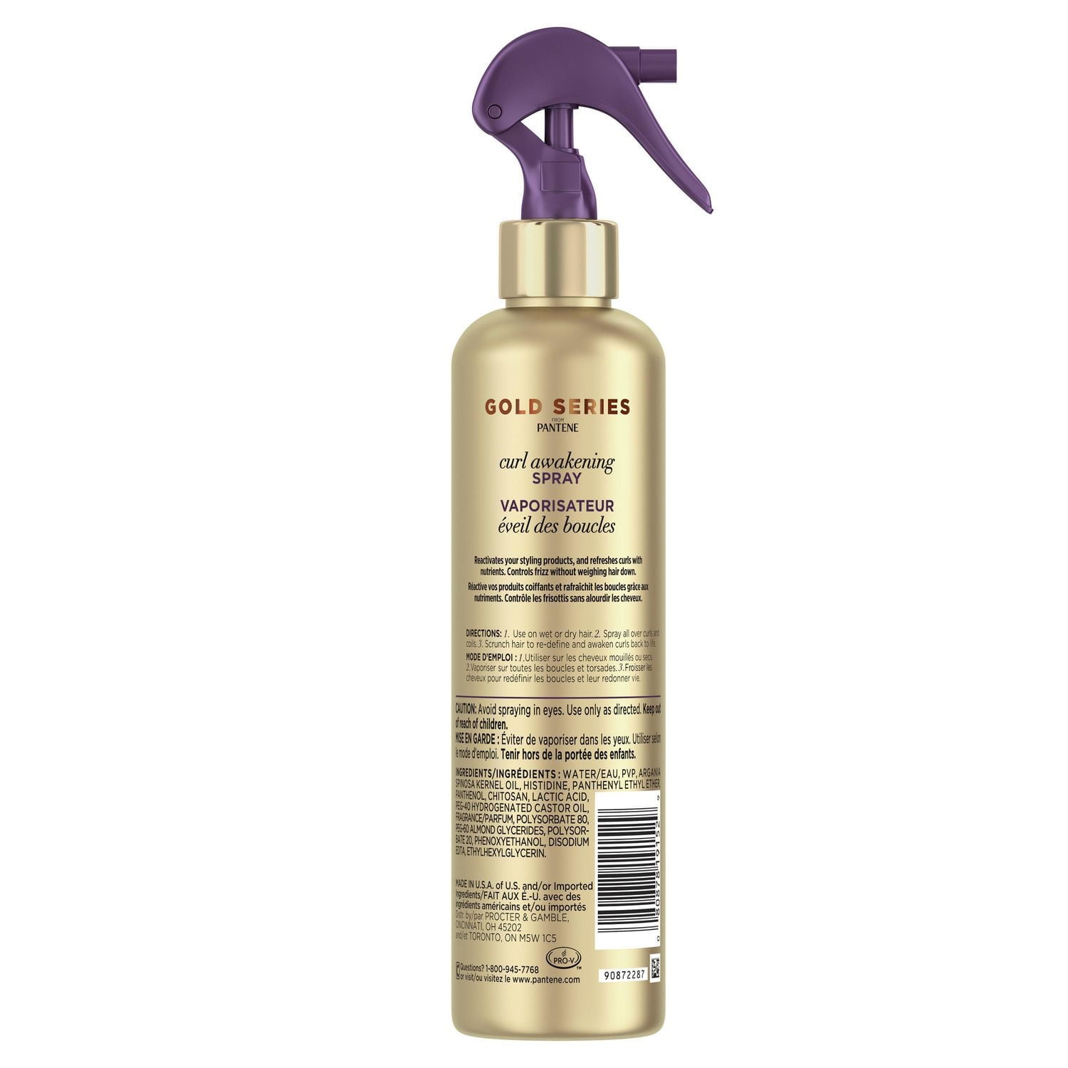 Gold Series from Pantene Awakening Spray with Argan Oil for Curly, Coily Hair