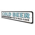 thumbnail image 4 of Cold Beer Always Served Here Novelty Sign, Metal Wall Decor - 4x18 inches, 4 of 4