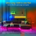 thumbnail image 2 of shiyou-Volivo 100 FT Bluetooth Led Strip Lights Compatible with App Control Remote, 5050 RGB Led Lights for Bedroom, Music Sync Color Changing Lighting for Bedroom, Home, Kitchen, Party Decors, 2 of 4