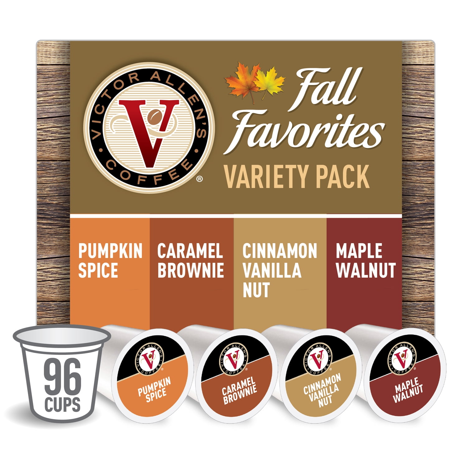 Fall Harvest Variety Pack, Medium Roast, 96 Count, Single Serve Coffee