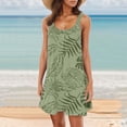thumbnail image 1 of Vestido Bohemio Informal de Verano Para Mujer, Holgado, Con Escote En V, Fluido, Cómodo y Para Uso Diario., 1 of 3