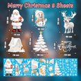 thumbnail image 2 of hojas de pegatinas navideñas para ventanas | Decoraciones navideñas para ventanas de doble cara reutilizables | Calcomanías 3D navideñas para ventanas con copos de nieve y Papá Noel, 2 of 5
